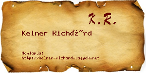 Kelner Richárd névjegykártya