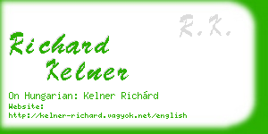 richard kelner business card